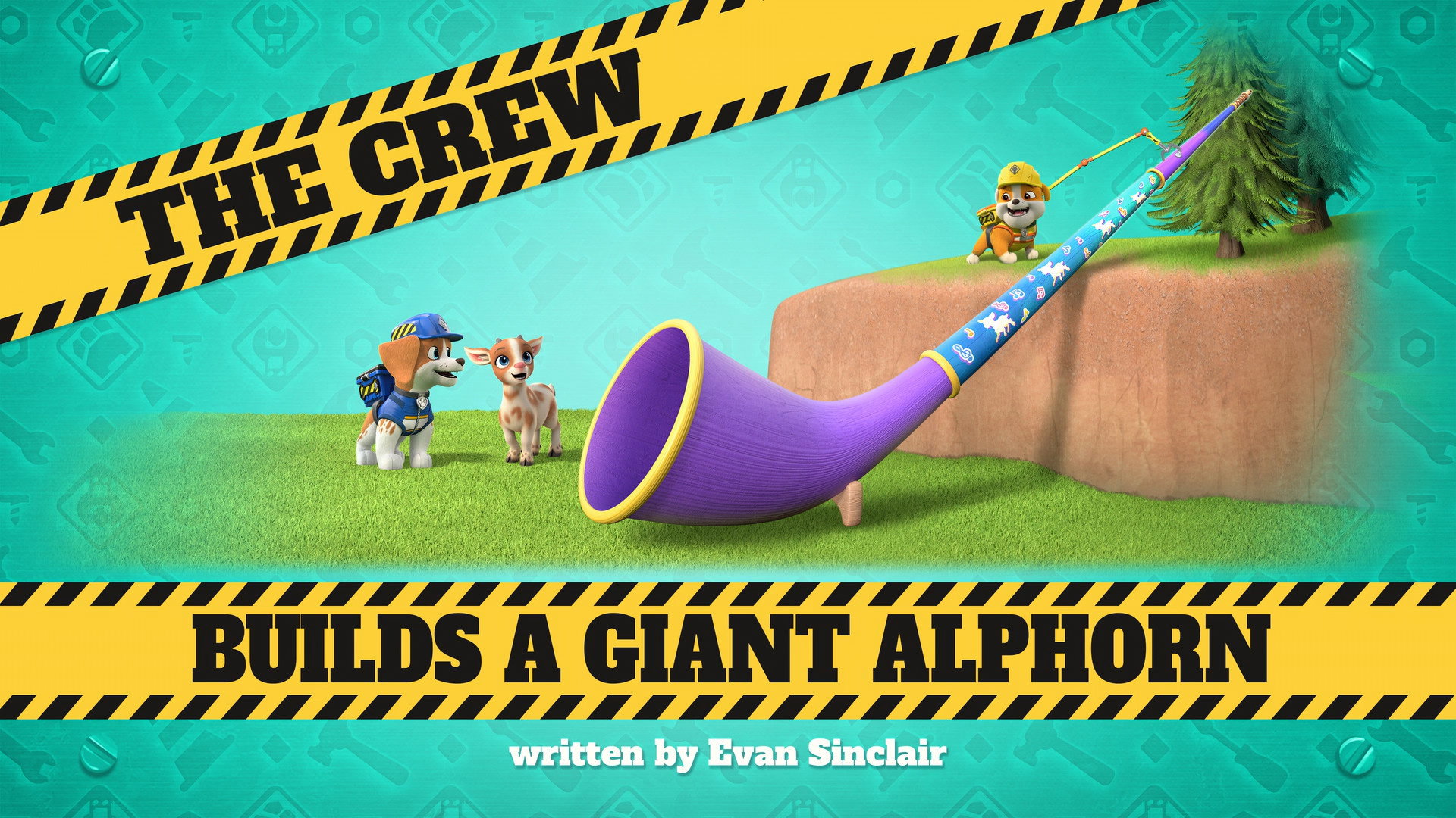 A still from The Crew Builds a Giant Alphorn