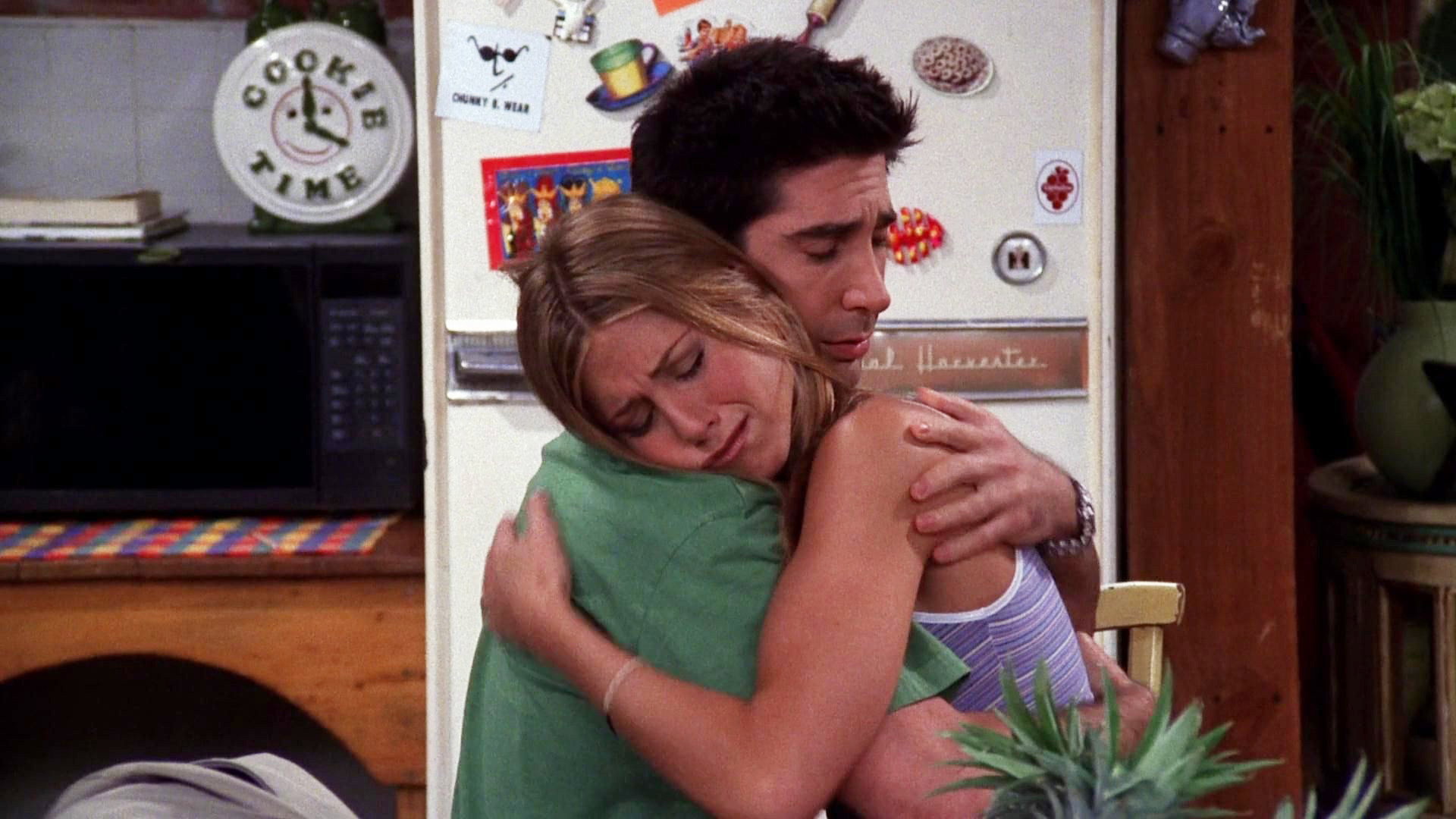 A still from The One Where Ross Hugs Rachel
