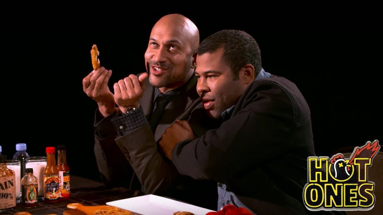 A still from Key & Peele Lose Their Minds Eating Spicy Wings