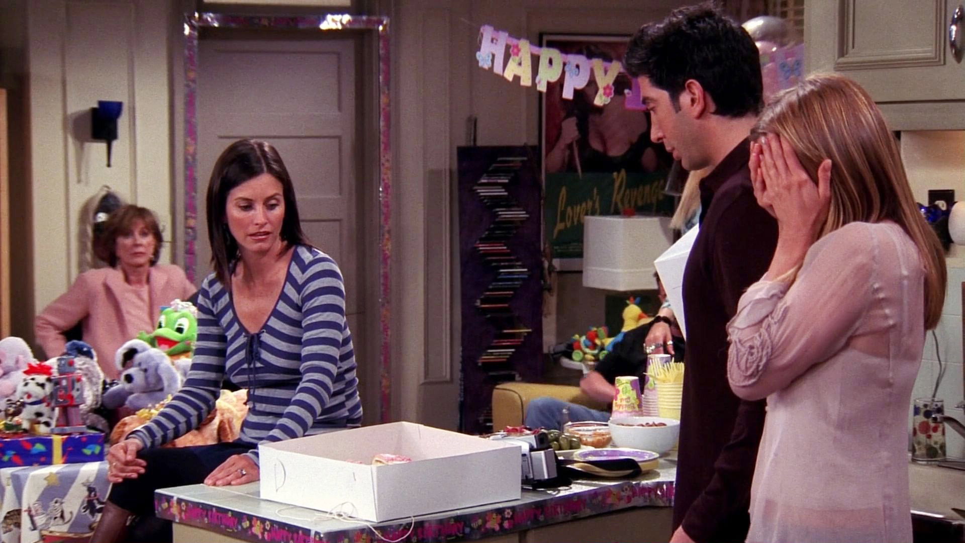 A still from The One with the Cake