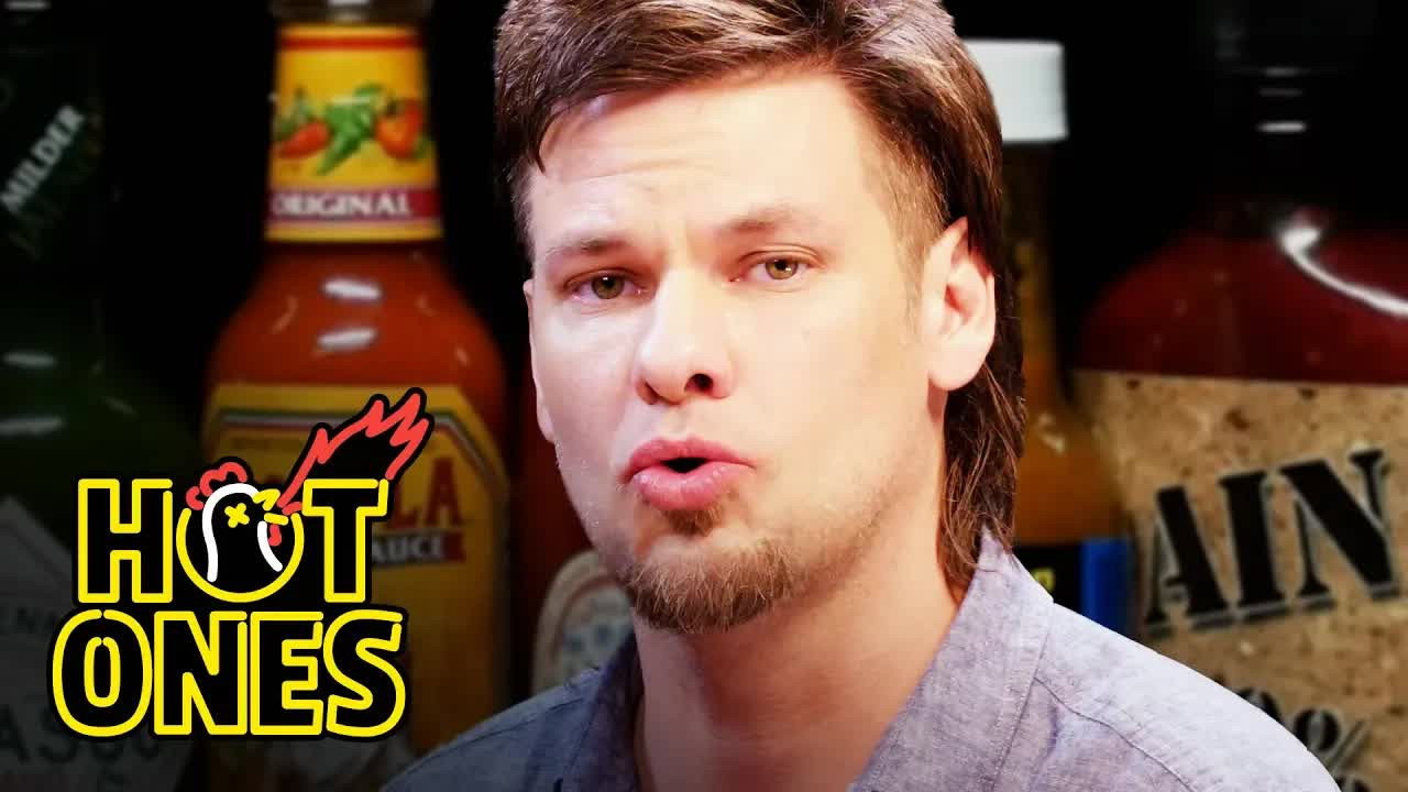 A still from Theo Von Fights the Dark Arts While Eating Spicy Wings