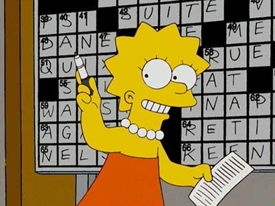 A still from Homer and Lisa Exchange Cross Words