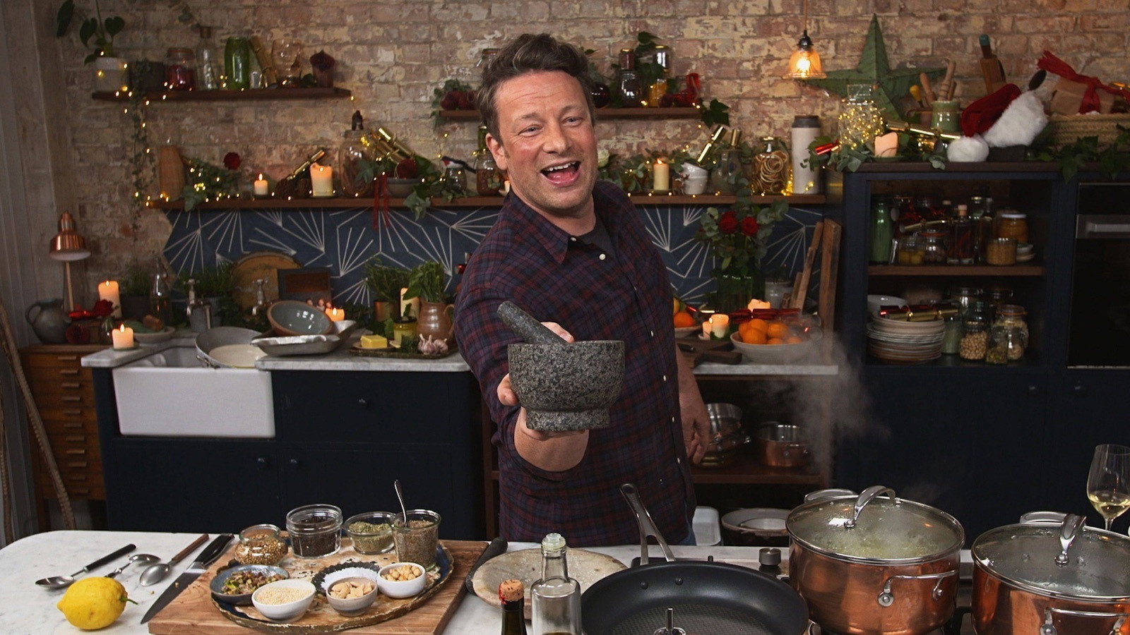 A still from Selena + Jamie Oliver