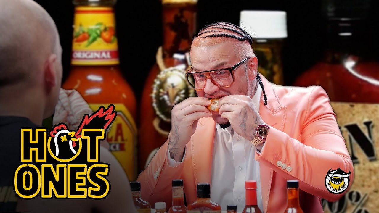 A still from Riff Raff Goes Full Burly Boy on Some Spicy Wings