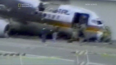 A still from Cleared for Disaster (USAir Flight 1493)