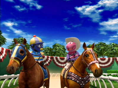 A still from Horsing Around