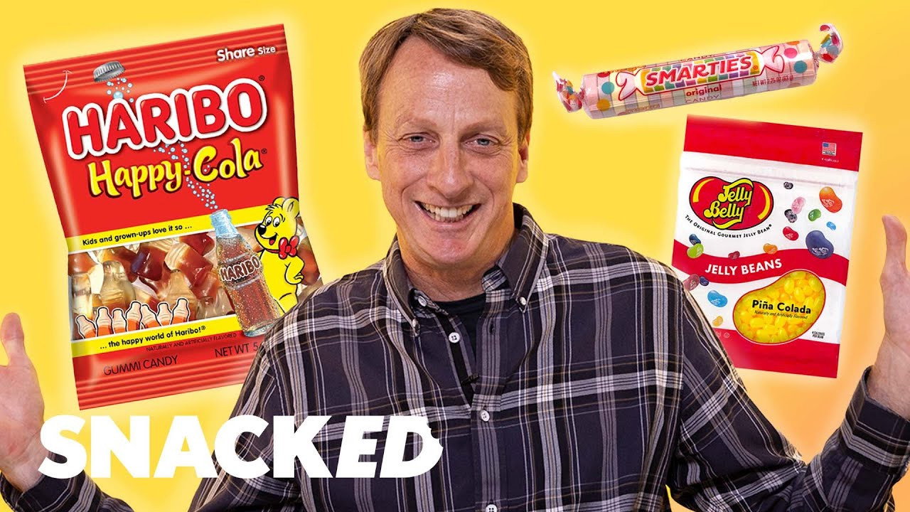 A still from Tony Hawk Breaks Down His Favorite Snacks