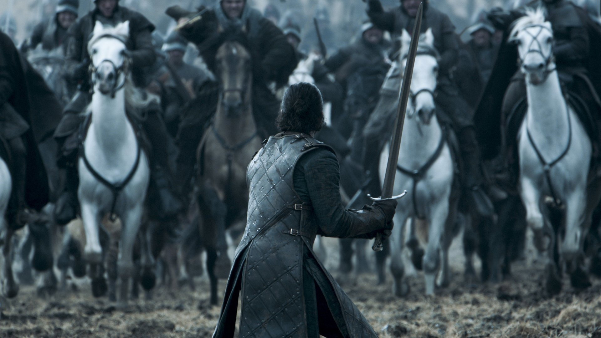 A still from Battle of the Bastards