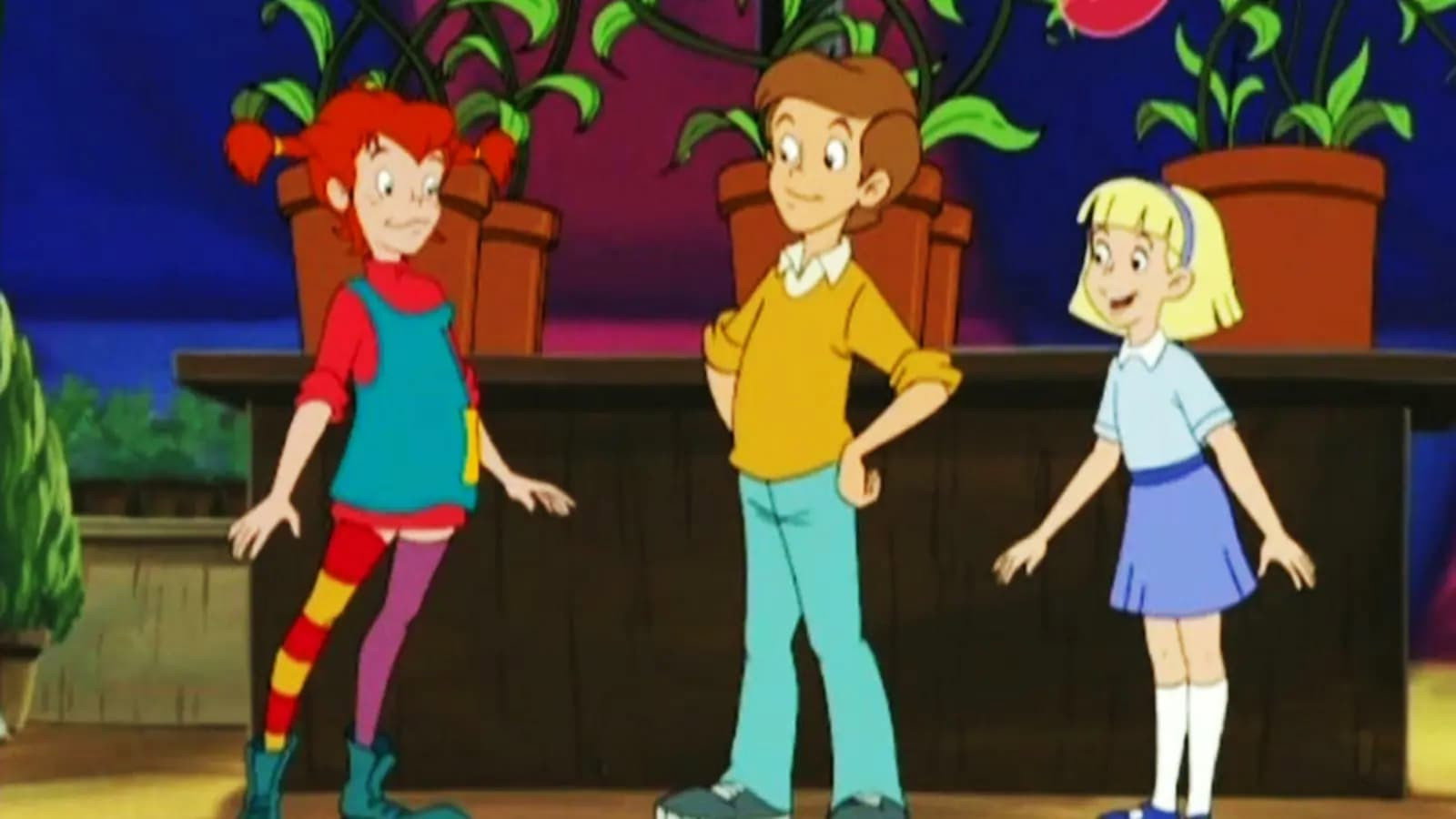 A still from Pippi Enters a Flower Show