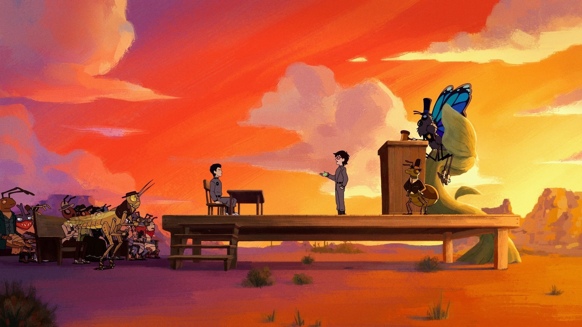 A still from The Old West Car