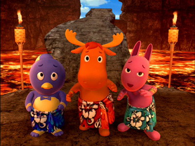 A still from The Legend of the Volcano Sisters