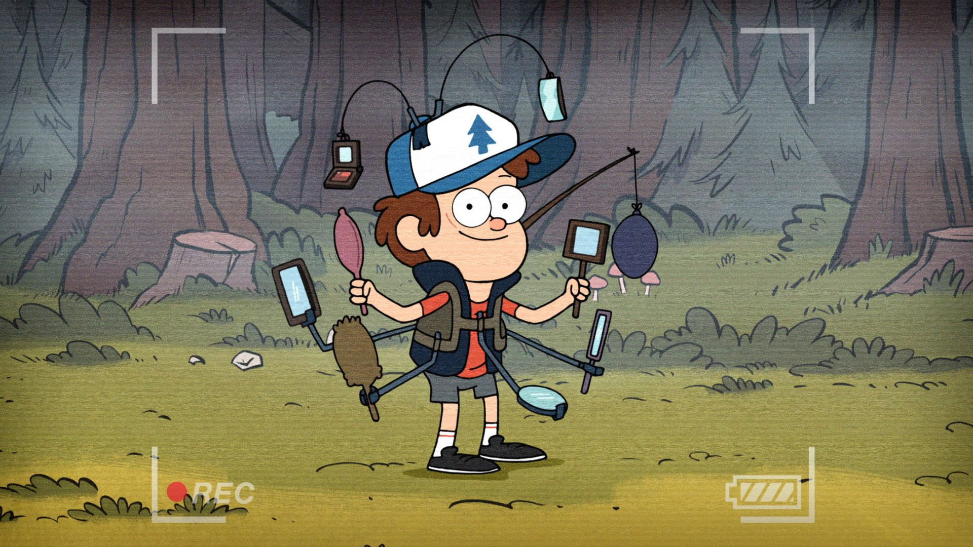 A still from Dipper's Guide to the Unexplained - The Hide-Behind