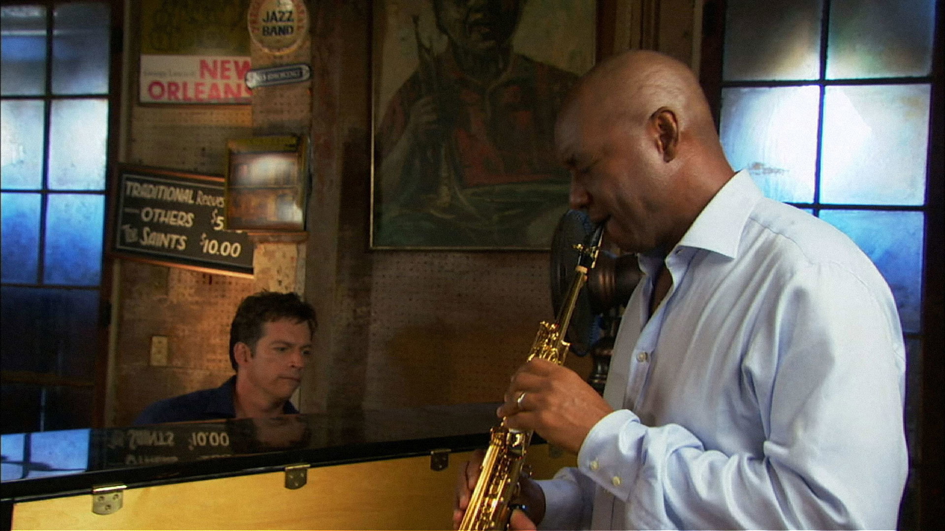 A still from Branford Marsalis and Harry Connick, Jr.