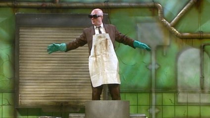 A still from Bottom Live 2001: An Arse Oddity