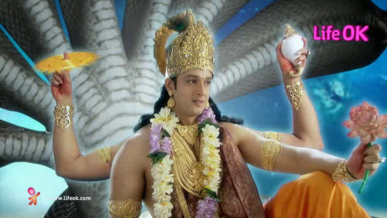 A still from Indradev's request to Brahma