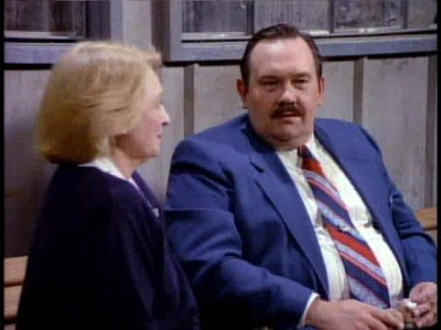 A still from The Late Mrs. Biggins