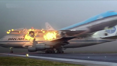 A still from Disaster at Tenerife (KLM 4805 and Pan Am 1736)