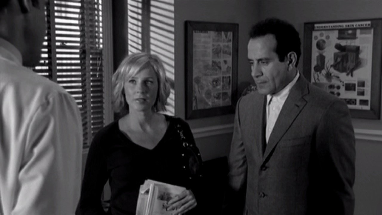 A still from Mr. Monk and the Leper (B&W)
