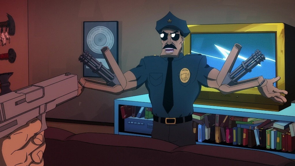 A still from Bald Cop