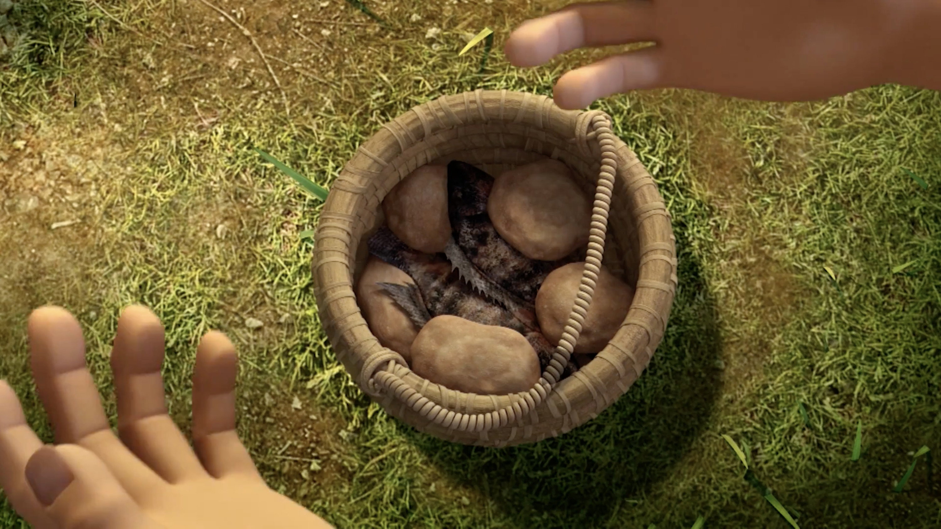 A still from Jesus Feeds The Hungry