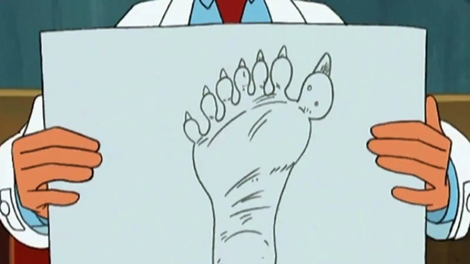 A still from Pippi Finds a Mysterious Footprint