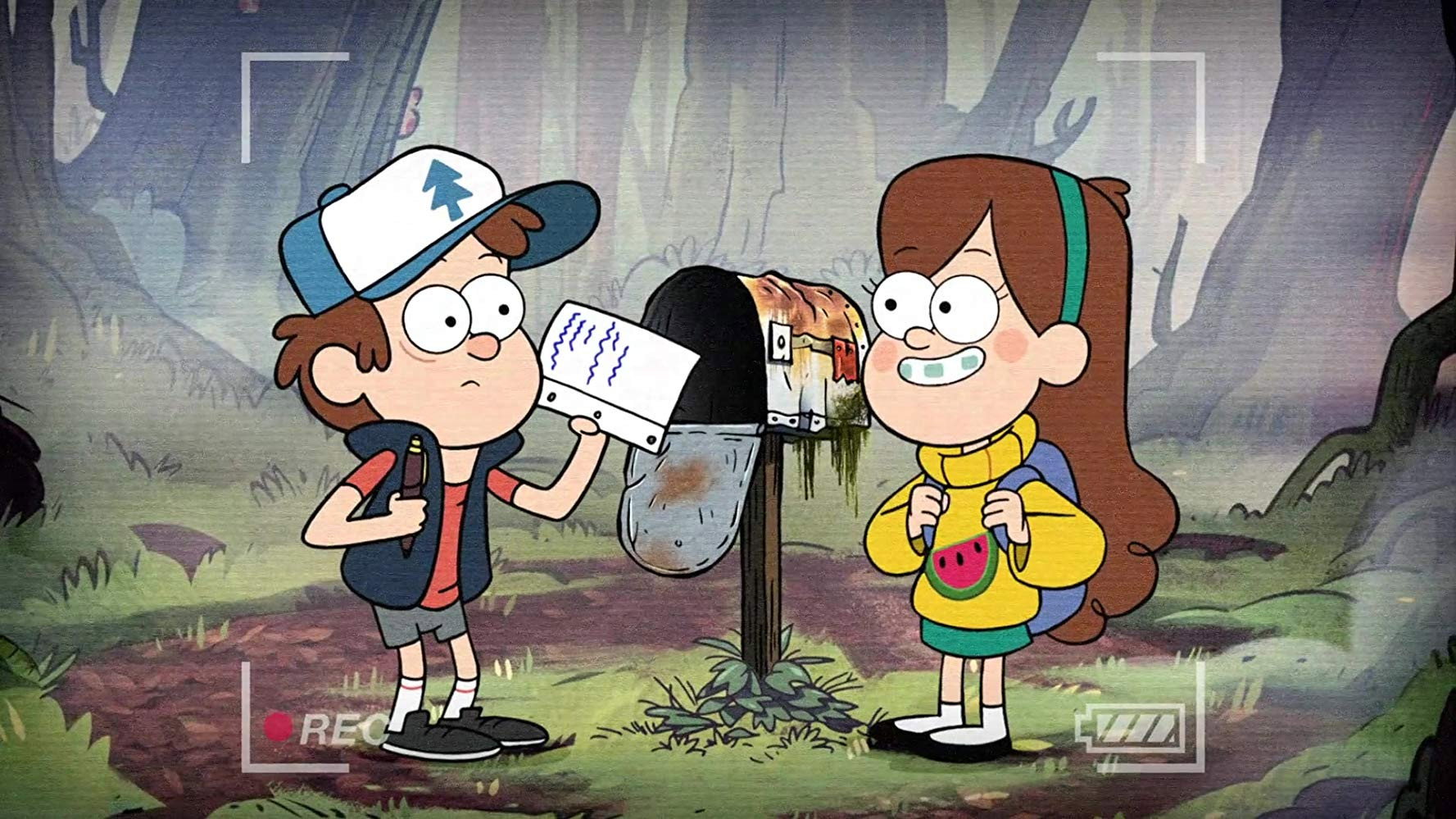 A still from Dipper's Guide to the Unexplained - Mailbox