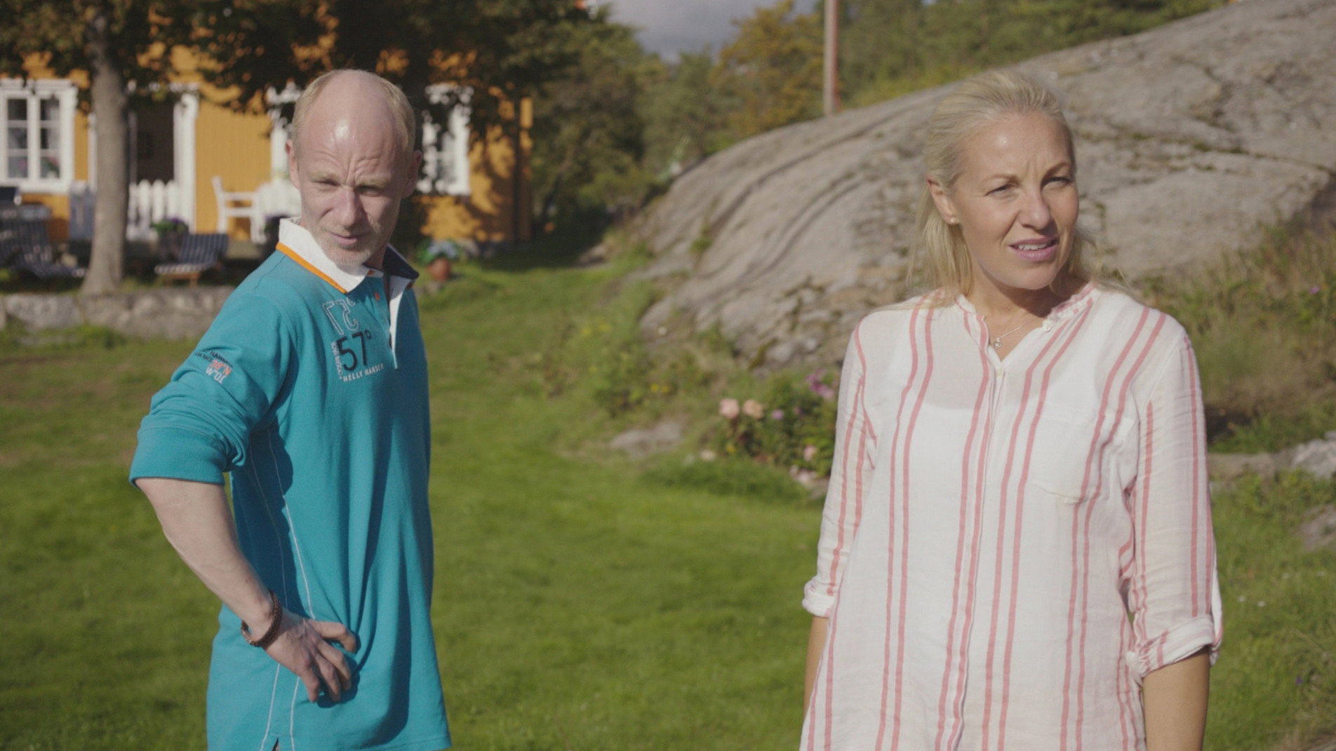 A still from Rain Jacket & Bidding War
