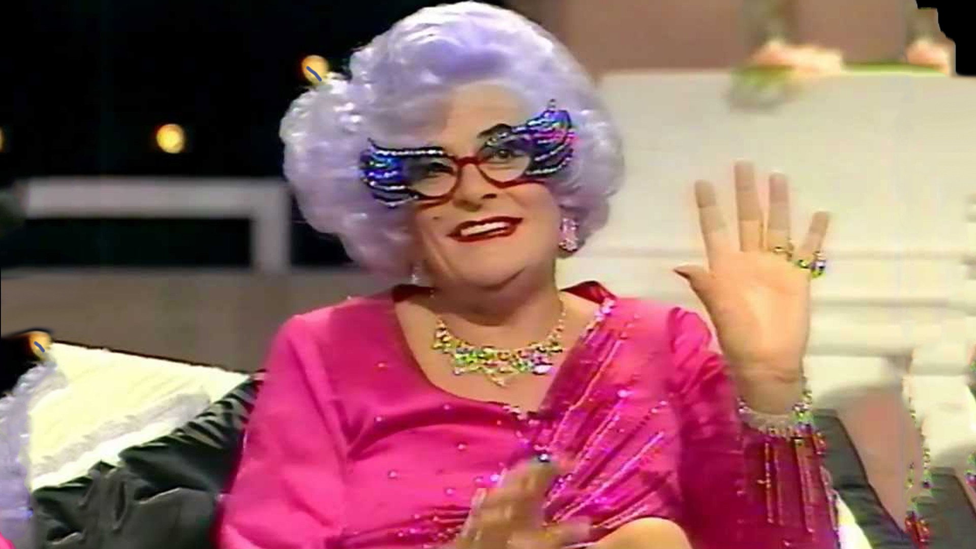 A still from Another Audience With Dame Edna Everage