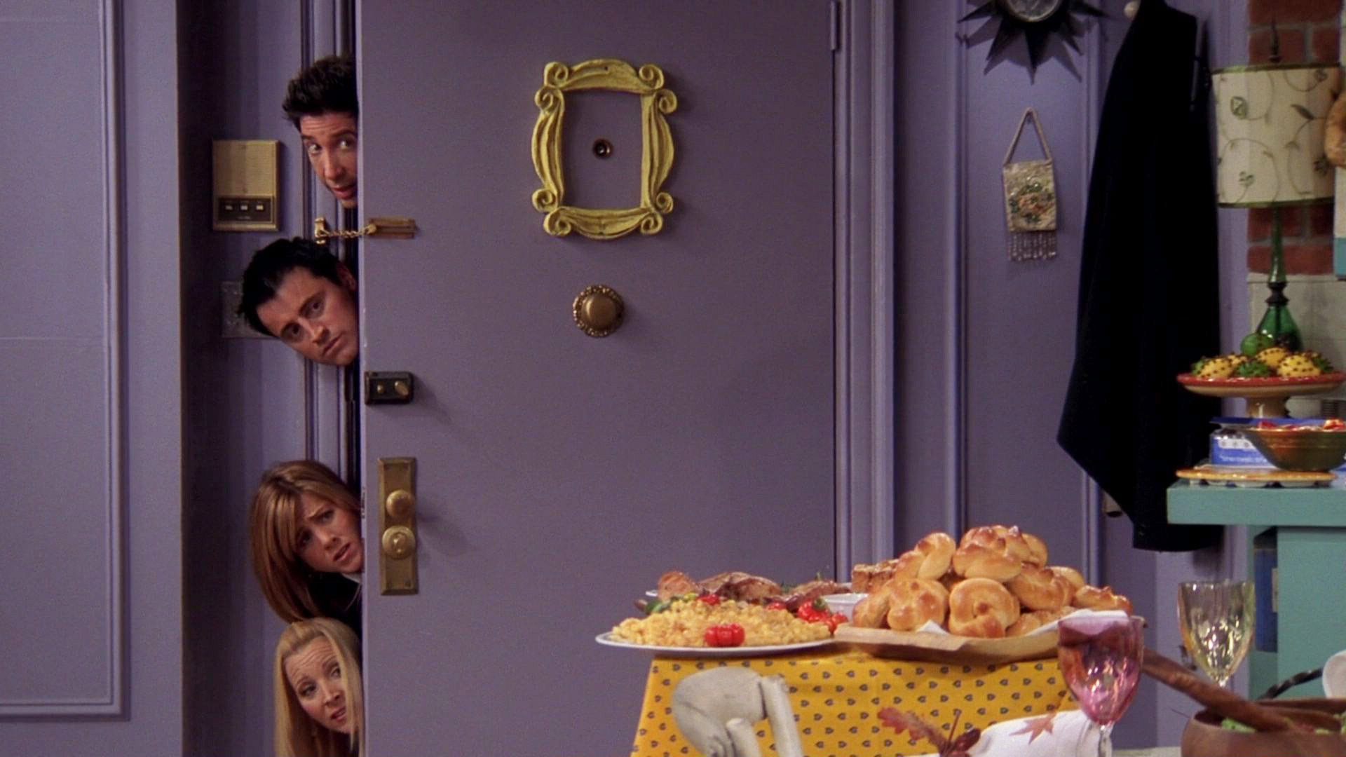 A still from The One with the Late Thanksgiving