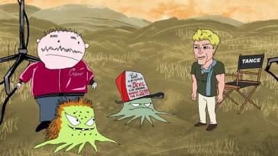 A still from The Squid Stays in the Picture