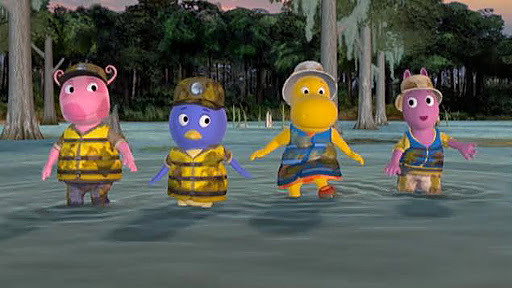 A still from The Swamp Creature