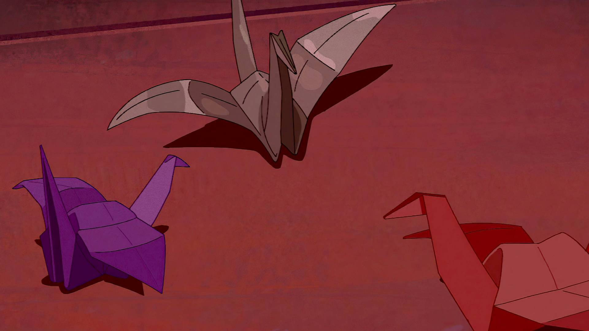 A still from The Origami Car