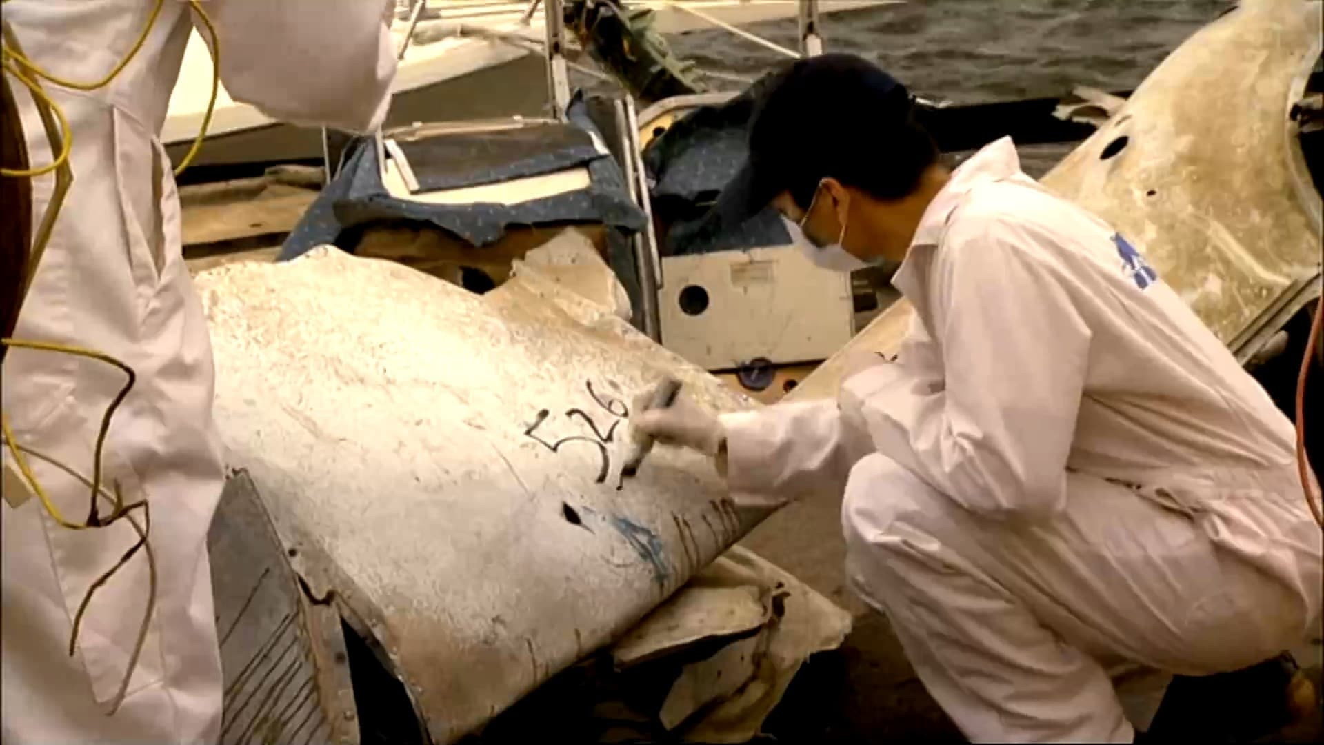 A still from Scratching the Surface (China Airlines Flight 611)