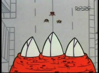 A still from Three Girls and a Monster