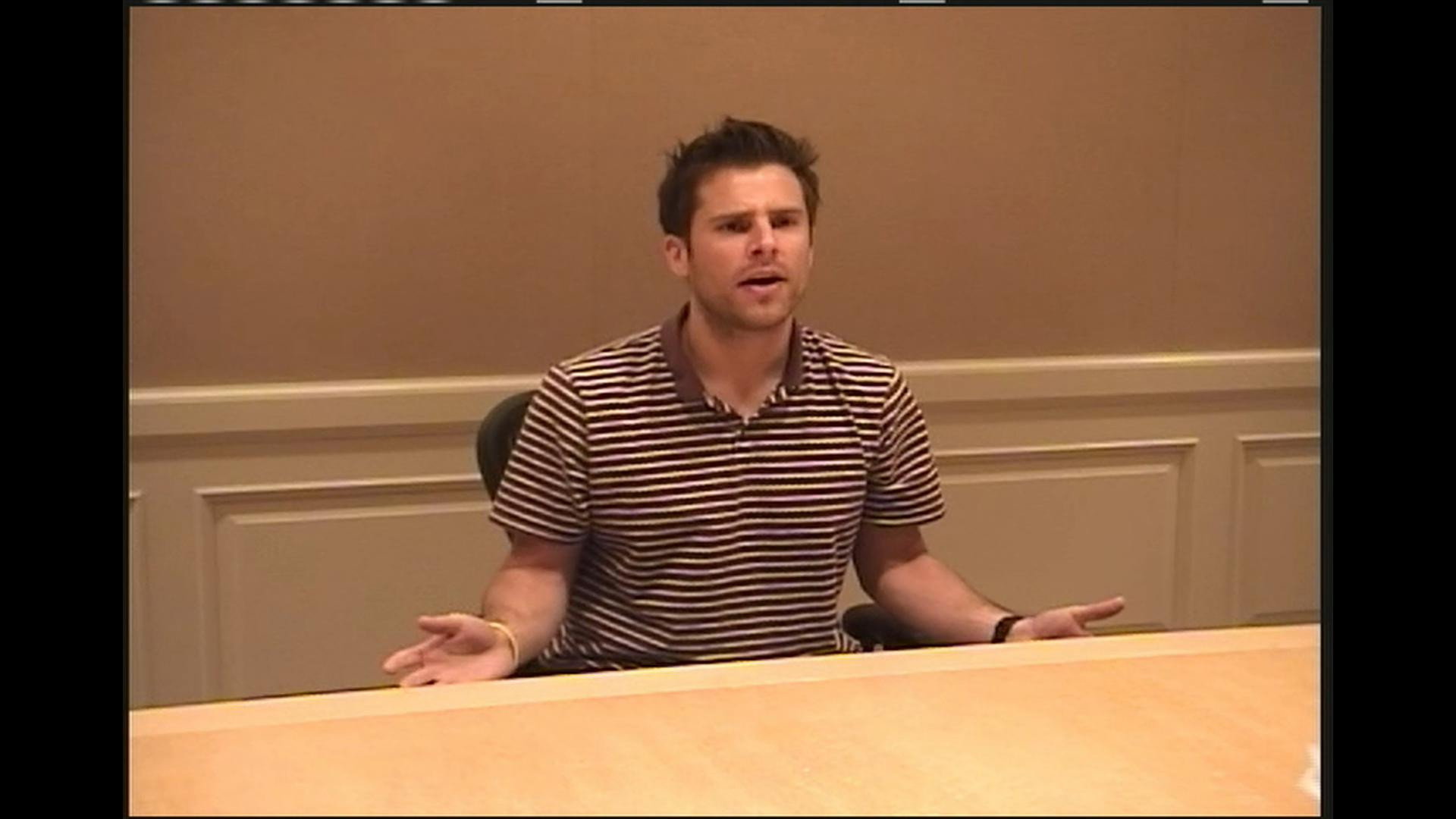 A still from James Roday's Audition Tape