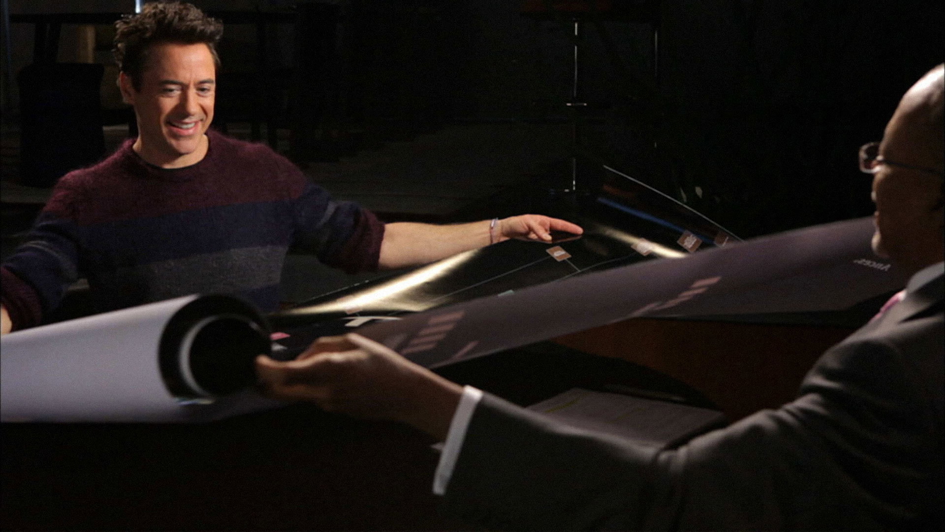 A still from Robert Downey, Jr. and Maggie Gyllenhaal