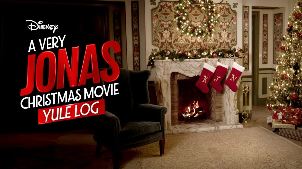 Backdrop image for movie A Very Jonas Christmas Movie Yule Log
