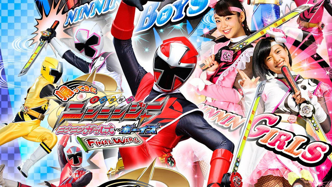 Backdrop image for movie Come Back! Shuriken Sentai Ninninger: Ninnin Girls vs. Boys FINAL WARS