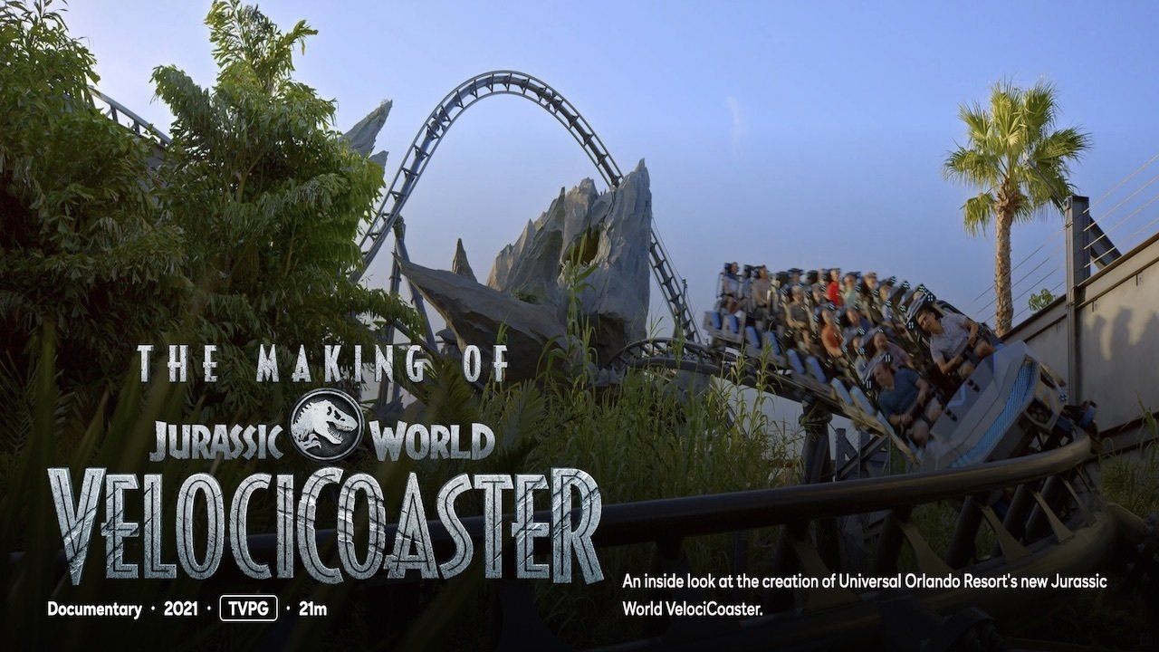 Backdrop image for movie The Making of Jurassic World VelociCoaster