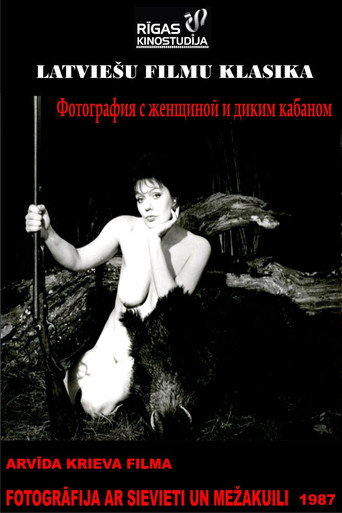 The Photo of a Woman with a Boar