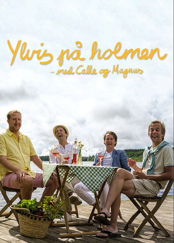 Poster for Ylvis på holmen med Calle og Magnus