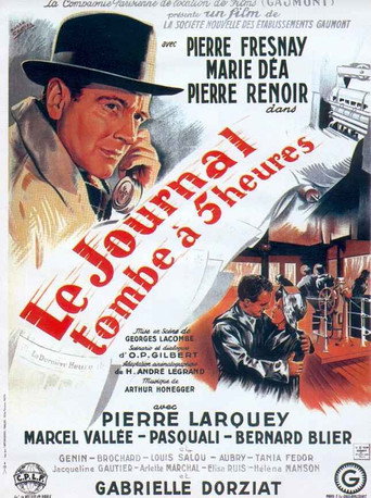 Poster for The Newspaper Falls at Five O'Clock