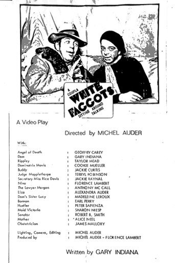 Poster for Coupla White Faggots Sitting Around Talking