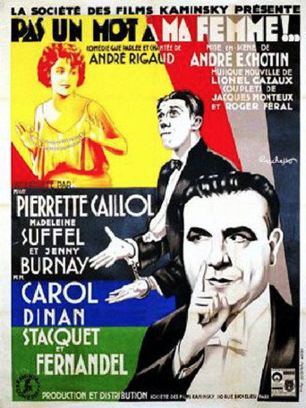 Poster for Pas un mot à ma femme