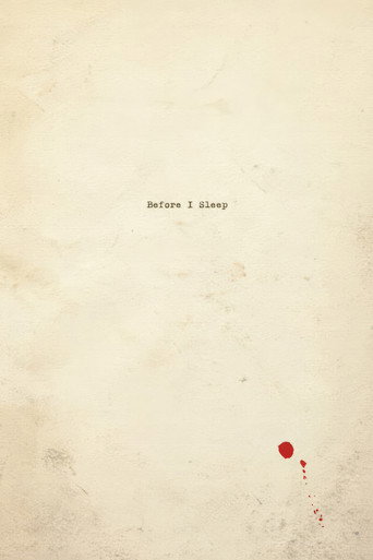 Poster for Before I Sleep