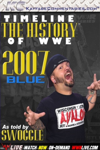 Poster for Timeline The History of WWE – 2007 Blue – As Told By Swoggle