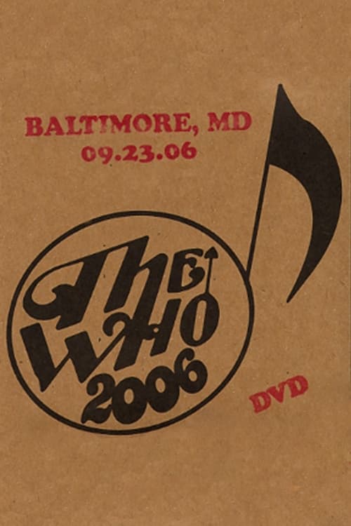 Poster for The Who: Baltimore 9/23/2006