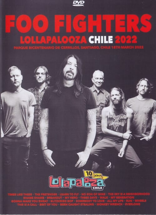 Poster for Foo Fighters Live at Lollapalooza Chile 2022