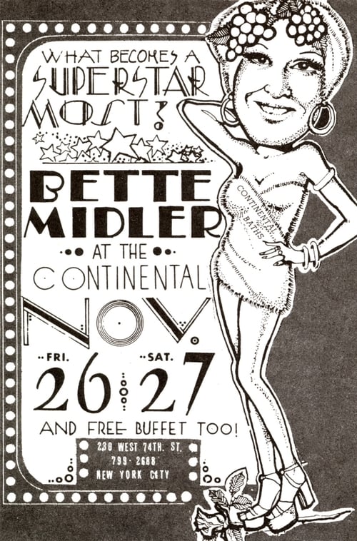 Poster for Bette Midler at the Continental Baths