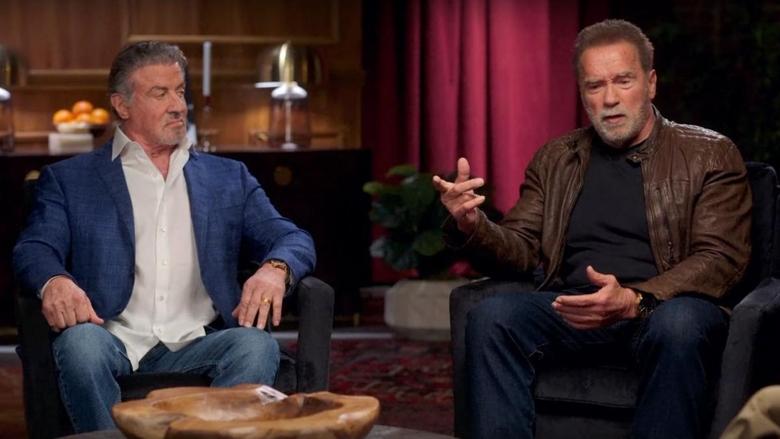 Backdrop image for movie Arnold & Sly: Rivals, Friends, Icons
